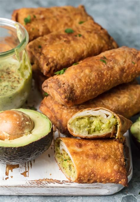 Avocado Egg Rolls Guacamole Egg Roll Recipe The Cookie Rookie