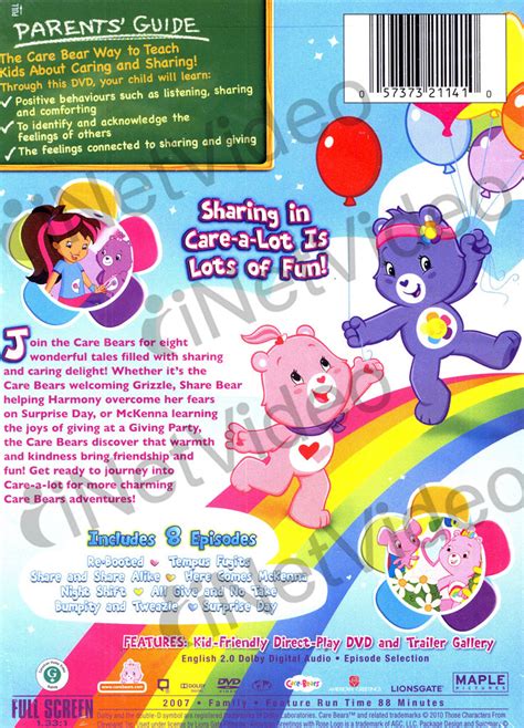 Care Bears Share A Lot In Care A Lot On Dvd Movie