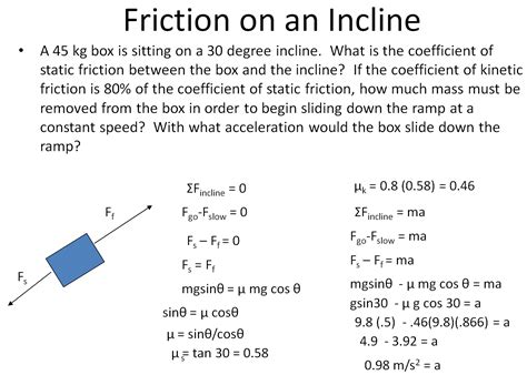 14 Best Images Of Kinetic Friction Worksheet Inclined Plane Friction