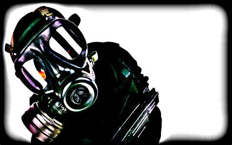 Dark Horror Anarchy Gas Mask Art Wallpaper 1920x1200