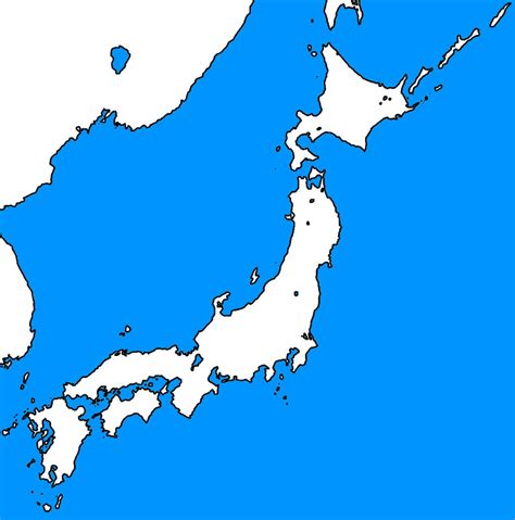Blank Map Japan Outline Map Of Japan Japanese Prefectures Blank