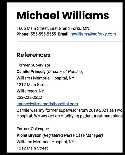 Resume References Tips And Examples On How To List Them
