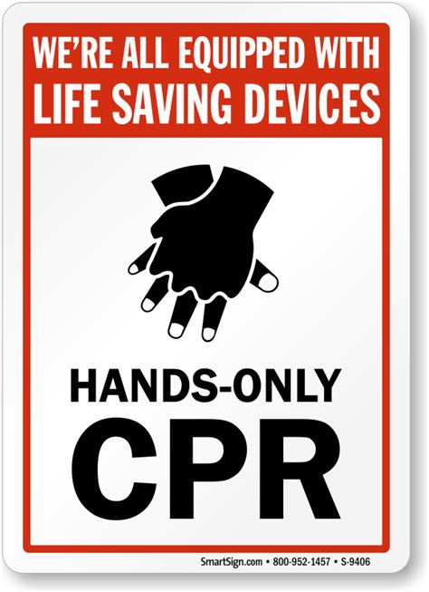 (definition of cpr from the cambridge advanced learner's dictionary & thesaurus © cambridge university press). Equipped With Life Saving Devices, Hands-Only CPR Sign ...