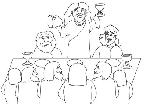 Last Supper Coloring Pages Free At Free Printable