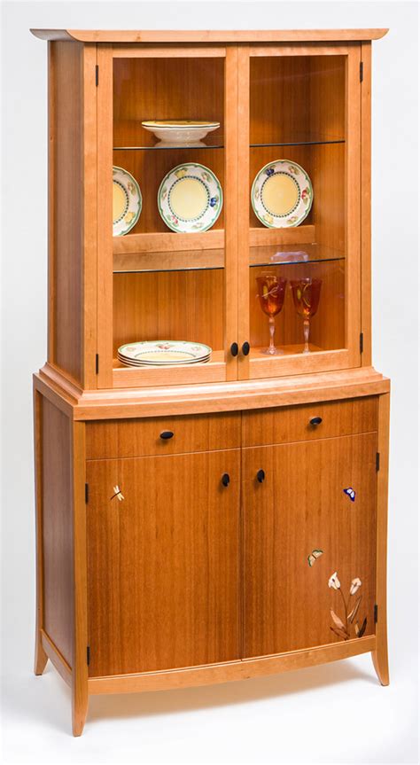 Made of wood, birch veneers and engineered wood. Cherry and Koa Marquetry Buffet and China Cabinets | CT ...