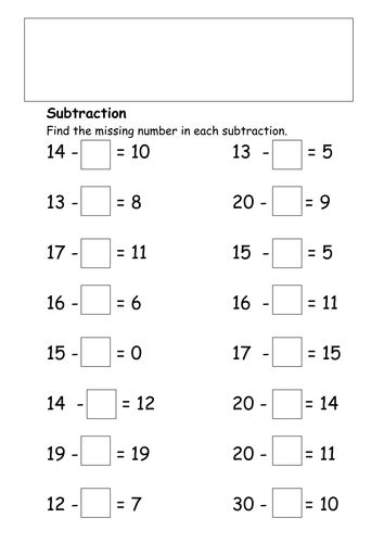 Add Subtract Missing Numbers Worksheet Grade 3