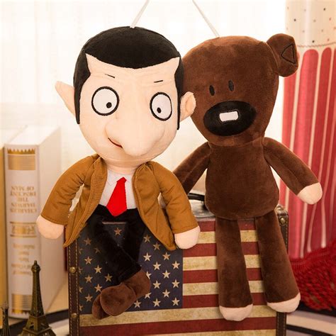 Mr bean and teddy, drawing cartoon youtube, mr. 1pc 30cm cute cartoon Mr. Bean and teddy bear doll for ...