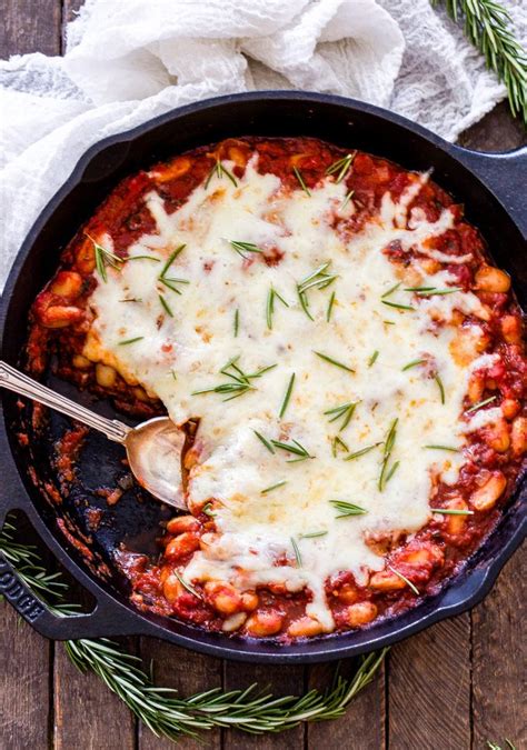 Cheesy Skillet Italian Baked Beans - Recipe Runner