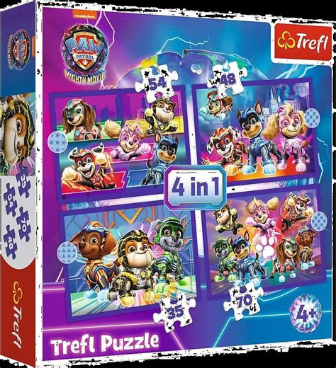 Puzzle 4v1 Paw Patrol The Mighty Film 2023 1 39 Komada Puzzlemaniahr