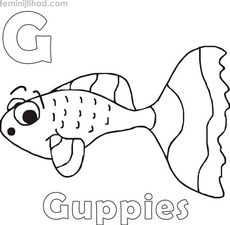 Guppy Coloring Pages PDF - Free Coloring Sheets | Animal coloring pages, Coloring pages, Free ...