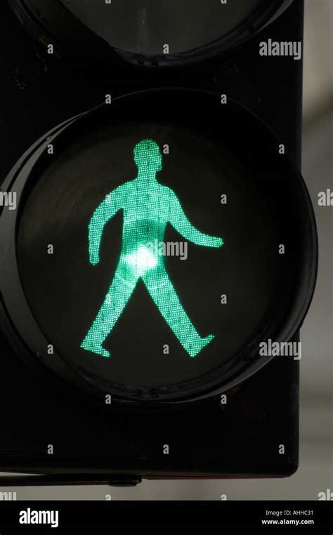 Green Man Go Walk Traffic Light Sign England Uk Stock Photo Alamy