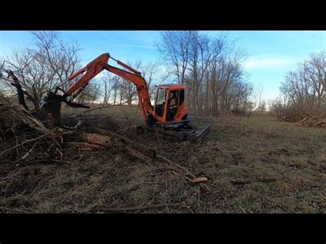 broke  mini excavator cleaning   creek youtube