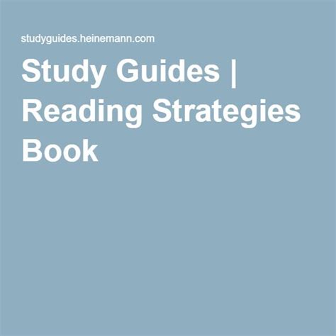 Study Guides Reading Strategies Book The Reading Strategies Book