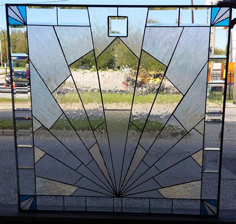 W 282 Art Deco Clears Stained Glass Window Etsy