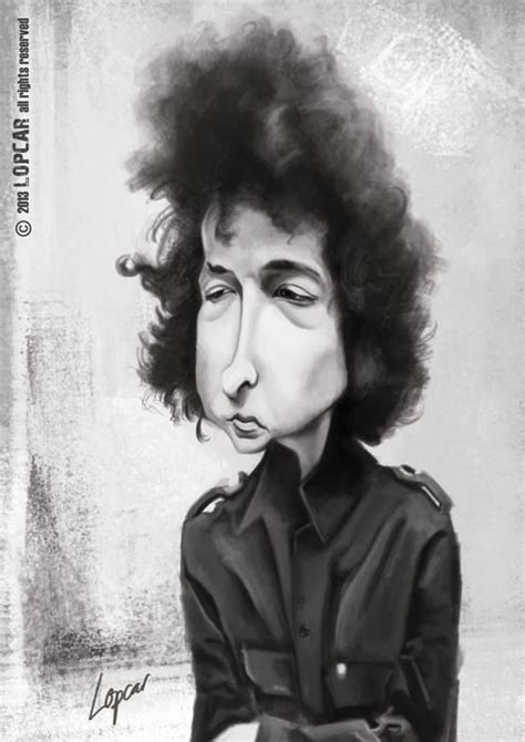 Caricature De Bob Dylan Par Andres Lopez Karikatuur