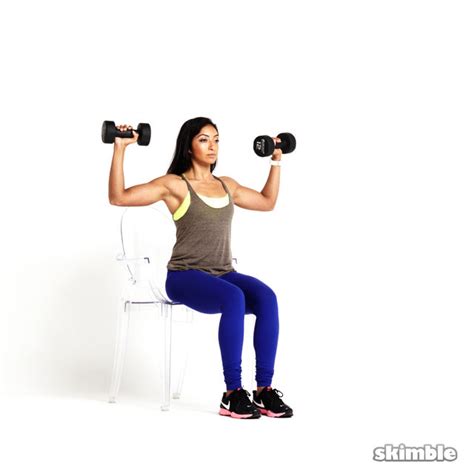 Seated Dumbbell Press Exercise How To Workout Trainer By Skimble