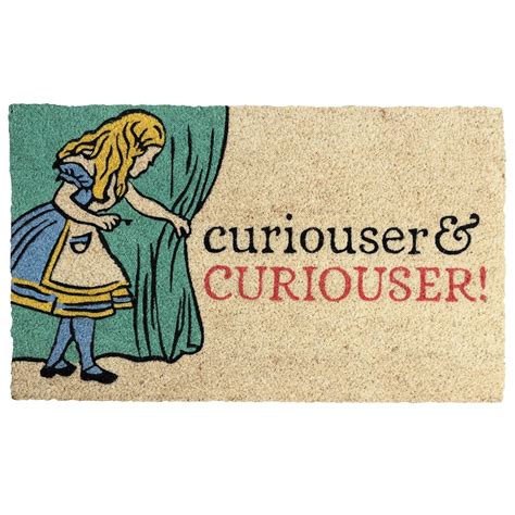 Entryways Alice In Wonderland Welcome Mat Curiouser And Curiouser
