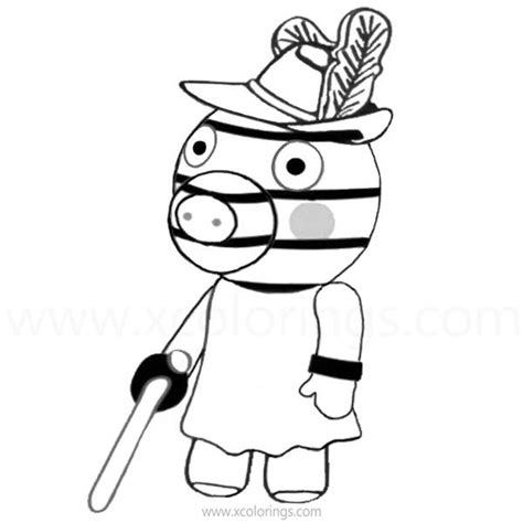 Piggy Roblox Coloring Pages Zizzy Peppa Pig - XColorings.com