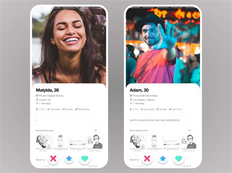 Ui Challenge Day 6 User Profile Tinder Redesign By Karolina On Dribbble