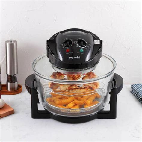 Emperial L Halogen Convection Oven Cooker Air Fryer With Extender Ring Black Ebay