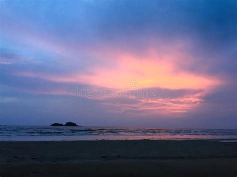 Beautiful Sunset On The Beach Landscape Background The Evening