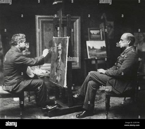 Lieut General John Monash Sitting For His Portrait In The Studio Of The