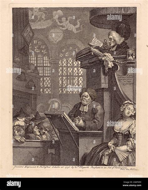 William Hogarth The Sleeping Congregation October 1736 William