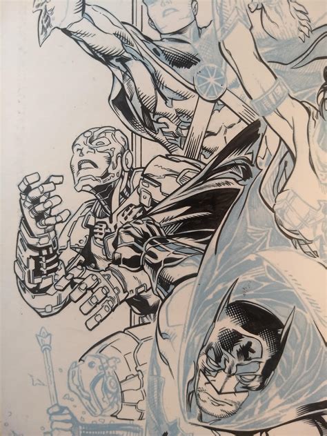 Wip Justice League Cover Pencils By Jim Cheung Inks By Me