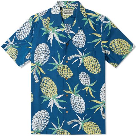 Lilicloth.com has been visited by 10k+ users in the past month Wacko Maria Pineapple Hawaiian Shirt (Blue) | END.