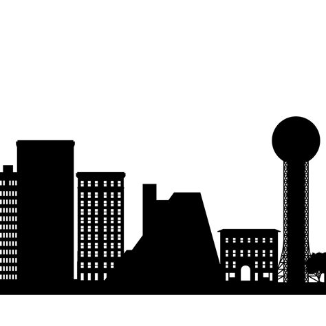 Knoxville Skyline Printable Knoxville Tennessee Black White Etsy