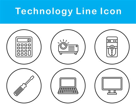 Technology Vector Icon Set 21457687 Vector Art At Vecteezy