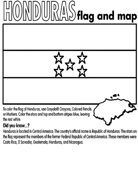 Honduras Country Coloring Honduras Coloring Page Spanish Ideas