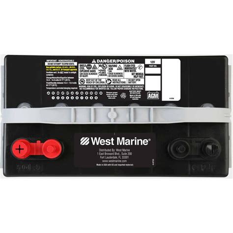 West Marine Group 27 Dual Purpose Agm Battery 92 Amp Hours West Marine