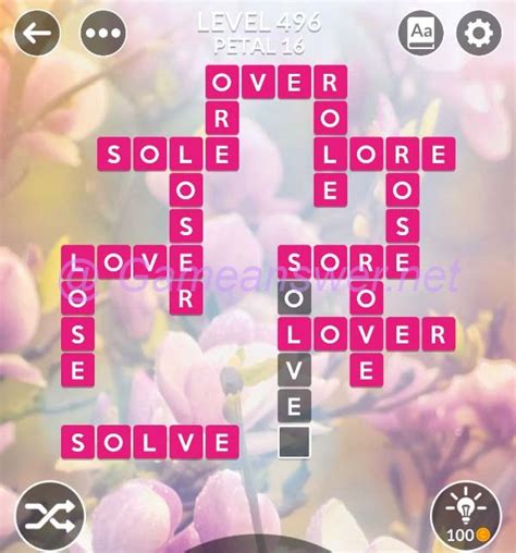 Wordscapes Level 496 Answers Bonus Words Gameanswer