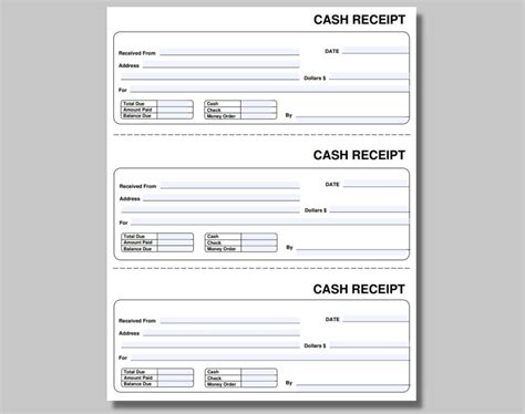 Cash Receipt Instant Download Fillable Pdf Money Or Rent Receipt