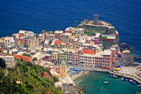 Vernazza Village Aerial Cinque Terre Liguria Photo Information