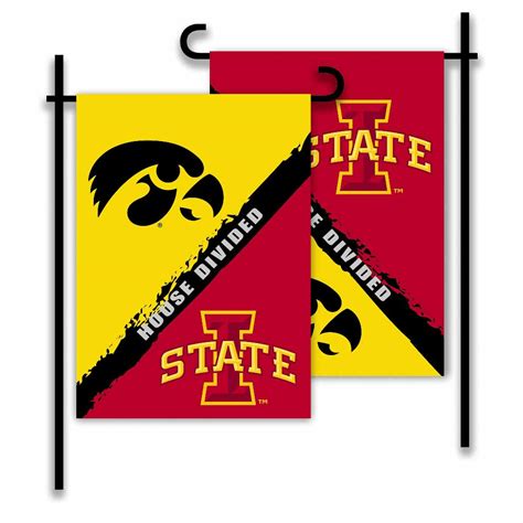 Iowa Iowa State 2 Sided Garden Flag Rivalry House Divided