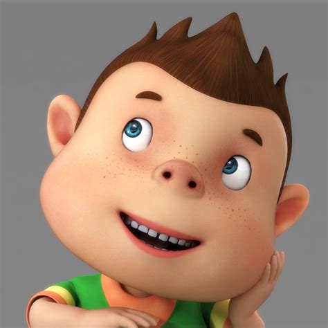 Free Cartoon Boy Rigged Character 3d Model Turbosquid