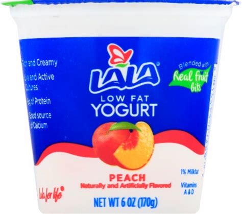 Lala Peach Low Fat Yogurt 6 Oz Kroger