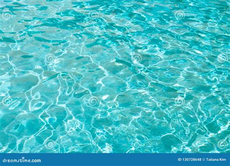 Blue Sea Water Or Water In The Pool Close Up Texture Background Stock