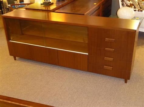 These credenzas are not only stylish but functional as well. SOLD....Bespoke 1950s Long Narrow Walnut Credenza by ...