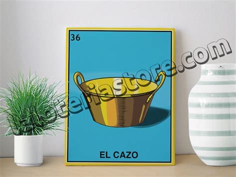 Canvas 8x10 El Cazo Loteria Card Stretched And Ready For Etsy