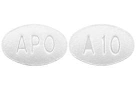 APO A10 Pill Images White Elliptical Oval