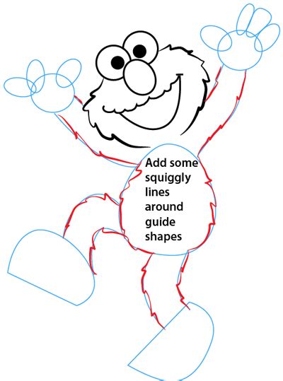How To Draw Elmo From Sesame Street With Easy Step By Step Drawing
