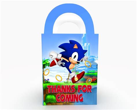 Personalised Sonic The Hedgehog T Bag Party Bag Fully Etsy