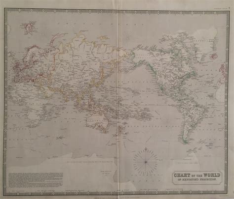 Johnston A K Chart Of The World On Mercators Projection C