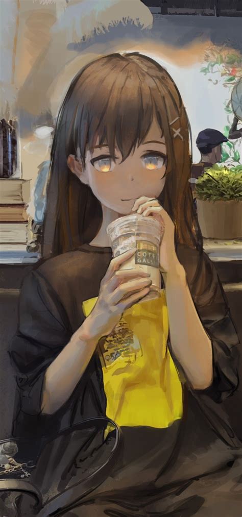 Download X Wallpaper Cute Anime Girl Drinking Vrogue Co