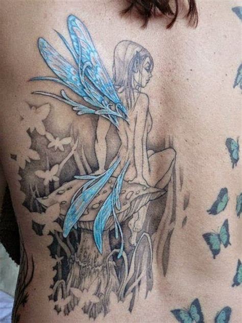 Blue Winged Fairy Tattoo Fairy Tattoo Designs Tattoos Tattoo Designs