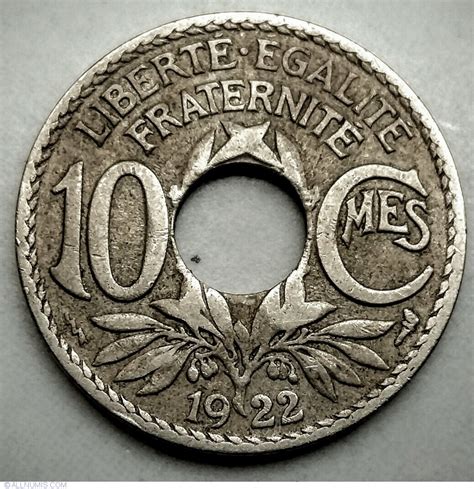 10 Centimes 1922 Tb Third Republic 1871 1940 France Coin 39239