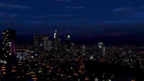 Los Santos At Night 3840x2160 Gtaa
